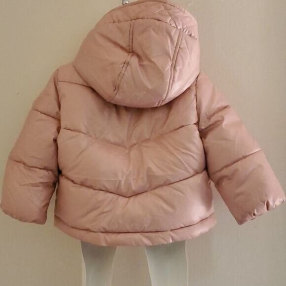 Michael Kors Puffer WINTER Jacket Coat Pink Hooded TODDLER GIRLS Kids 12 Month - Picture 3 of 16